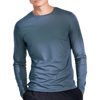 Bread & Boxers Bread and Boxers Active Long Sleeve Shirt Blå polyester Small Herre