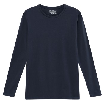 Bread & Boxers Bread and Boxers Long Sleeve Crew Neck Marineblå økologisk bomuld Small Herre