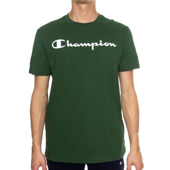 Se Champion Classics Men Crewneck T-shirt Mørkgrøn  bomuld Large Herre ved Timarco