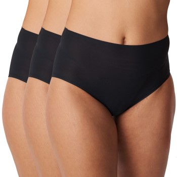 Chantelle Trusser 3P Soft Stretch Briefs Sort One Size Dame