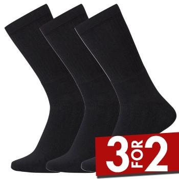 Claudio Strømper 3P Tennis Socks Sort Str 40/45 Herre