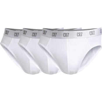 CR7 Cristiano Ronaldo 3P Basic Brief Hvid bomuld Large Herre