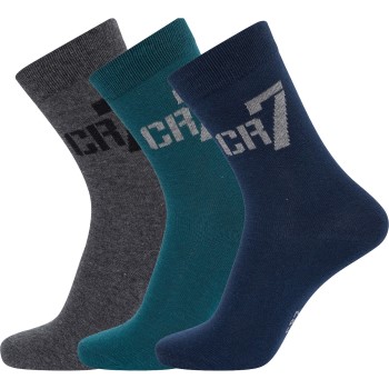 CR7 Cristiano Ronaldo Strømper 3P Boys Socks Blå/Grøn Str 40/43