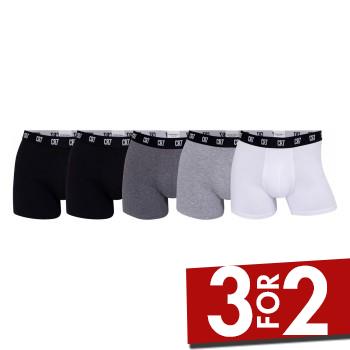 CR7 Cristiano Ronaldo 5P Cotton Trunks Sort/Grå bomuld X-Large Herre