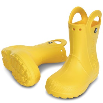 Se Crocs Handle It Rain Boots Kids Gul US C12 (EU 29-30) Barn ved Timarco