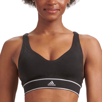 adidas Bh 40GG Seamless Plunge Bra Sort Small Dame