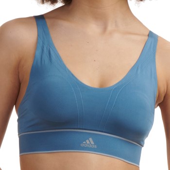 adidas Bh 40GG Seamless Plunge Bra Blå Large Dame