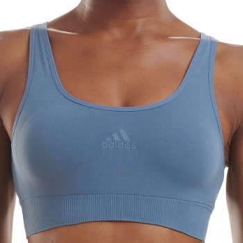 adidas Bh BOS Smart Micro 720 Seamless Lounge Bra Turkise polyamid Medium Dame