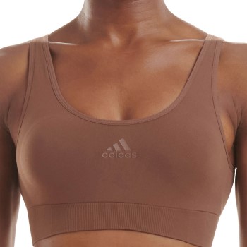 adidas Bh BOS Smart Micro 720 Seamless Lounge Bra Mørkbrun  polyamid Small Dame