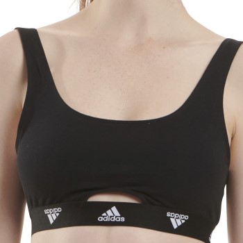 adidas Bh Scoop Bralette Sort bomuld Large Dame