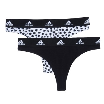 adidas Trusser 2P Underwear Brazilian Thong Sort/Hvid bomuld Small Dame