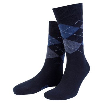 Amanda Christensen Strømper True Ankle Argyle Sock Marine/Blå Str 39/42 Herre