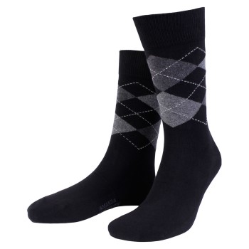 Amanda Christensen Strømper True Ankle Argyle Sock Sort/Grå Str 39/42 Herre