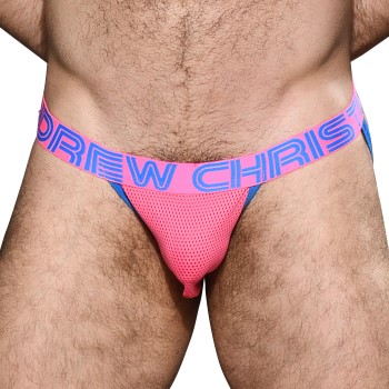 Andrew Christian Almost Naked Candy Pop Mesh Jock Rosa polyester Medium Herre