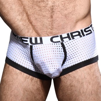 Andrew Christian Almost Naked Mesh Boxer Hvid Large Herre