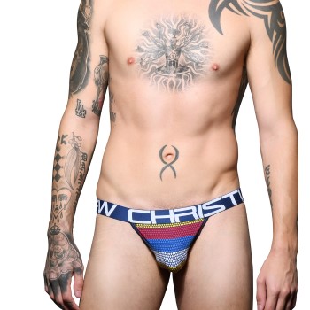 Andrew Christian Almost Naked Stripe Jock Flerfarvet polyamid Small Herre