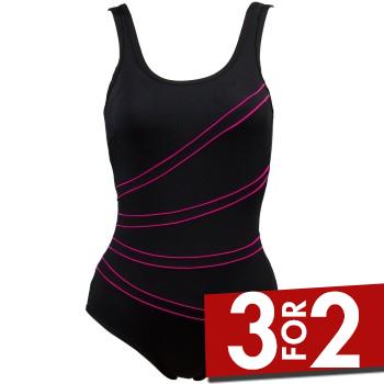 Damella Keira Chlorine Resistant Swimsuit 36-50 Cerise 38 Dame