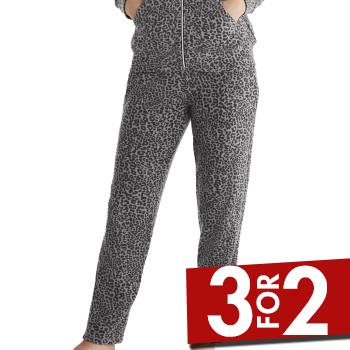 Damella Knitted Lounge Pants Leopard Small Dame