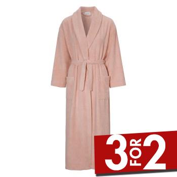 Damella Soft Velour Terry Robe Rosa Small Dame