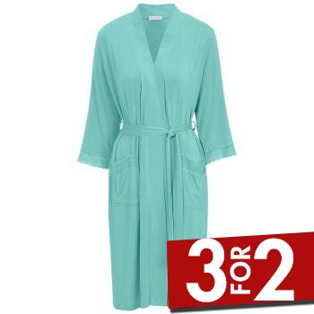 Se Damella Viscose Plain Lace Robe Aqua viskose Small Dame ved Timarco