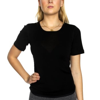 Se Damella Wool T-Shirt Sort uld X-Small Dame ved Timarco