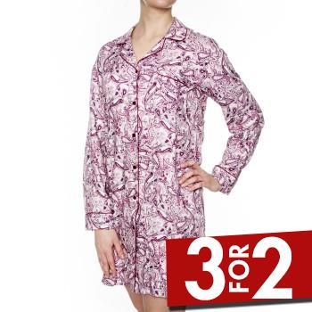 Se Damella Woven Viscose Nightshirt Rosa Mønster  viskose Medium Dame ved Timarco