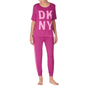 DKNY Homewear DKNY Only In DKNY T-shirt And Jogger Set Rosa viskose Large Dame