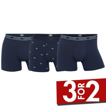 Dovre 3P Bamboo Boxer Tights Mørkblå Small Herre