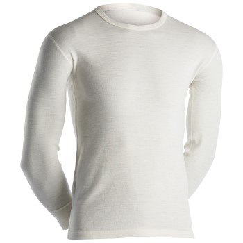 Se Dovre Long Sleeve Wool Crew Neck Hvid merinould Small Herre ved Timarco