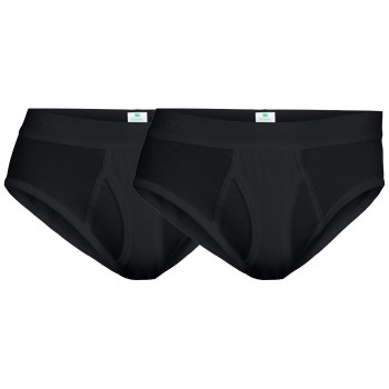 Dovre 2P Organic Cotton Brief With Fly Sort økologisk bomuld Large Herre