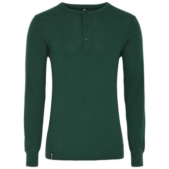 Se Dovre Organic Cotton Grand Dad Rib Shirt Grøn økologisk bomuld Medium Herre ved Timarco