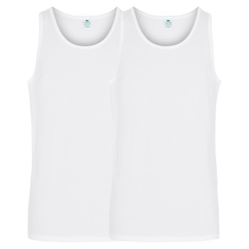 Dovre 2P Organic Cotton Singlet Hvid økologisk bomuld Medium Herre