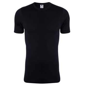 Se Dovre Rib T-Shirt Sort bomuld Small Herre ved Timarco