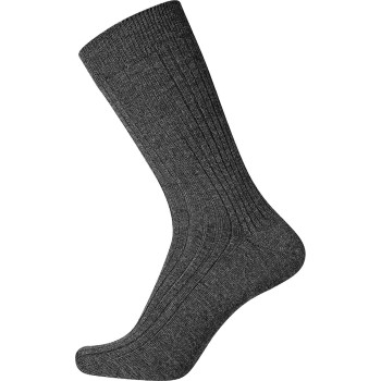 Egtved Strømper Wool Broadrib Sock Mørkgrå  uld Str 38/40