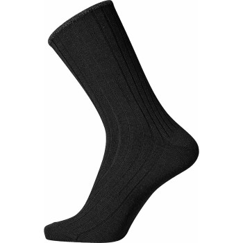 Egtved Strømper Wool No Elastic Rib Socks Sort Str 45/48