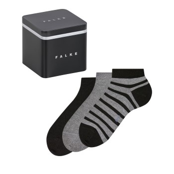 Falke KGaA Falke Strømper 3P Ankle Sock Happy Box Grå bomuld Str 39/42