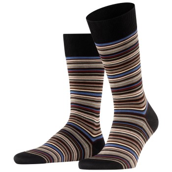 Falke KGaA Falke Strømper Microblock Socks Sort stribet bomuld Str 45/46 Herre