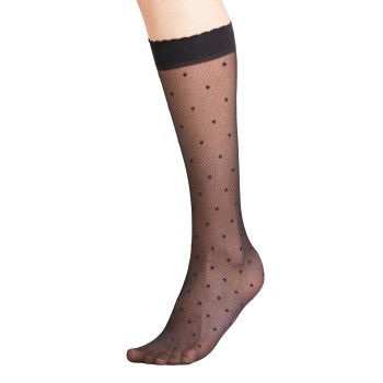 Falke KGaA Falke Strømper Women Seasonal Dot Knee High 15 Den Sort polyamid Str 35/38 Dame