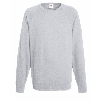 Fruit of the Loom Light Raglan Sweat Gråmelerad Medium Herre