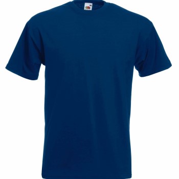 Se Fruit of the Loom Super Premium T Marineblå bomuld 3XL Herre ved Timarco