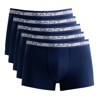 Gant 5P Basic Trunks Marineblå bomuld Medium Herre