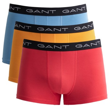 Gant 3P Cotton Jersey Trunks Blå/Rød bomuld X-Large Herre