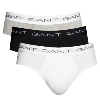 Gant 3P Cotton Stretch Briefs Sort/Hvid bomuld X-Large Herre