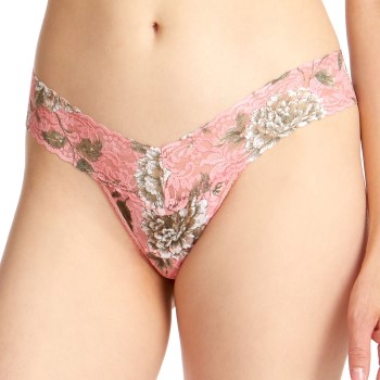 Hanky Panky Trusser Marianne Low Rise Thong Rosa Mønster  nylon One Size Dame