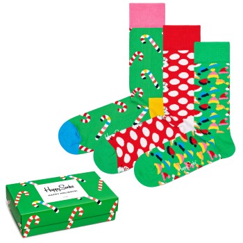 Happy socks Strømper 3P Holiday Gift Box Flerfarvet bomuld Str 36/40