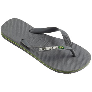 Se Havaianas Brasil Logo Grå Str 43/44 ved Timarco