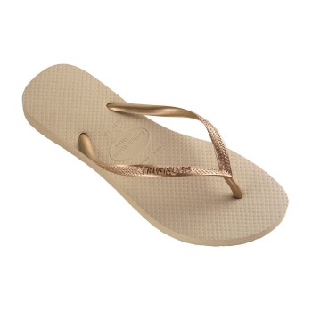 Se Havaianas Slim Guld Str 37/38 Dame ved Timarco