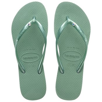 Havaianas Slim Crystal SW II Grøn Str 35/36  Dame