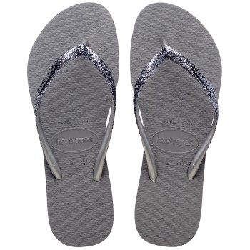 Havaianas Slim Glitter II Grå Str 39/40 Dame