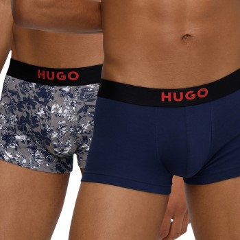 HUGO 2P Brother Trunk Blå/Hvid bomuld Medium Herre